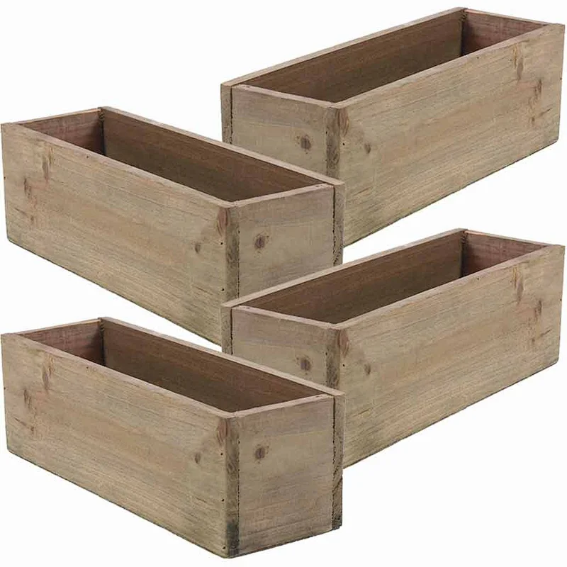 Original Wood Color Wooden Craft Tool Box cheap artificial plants
