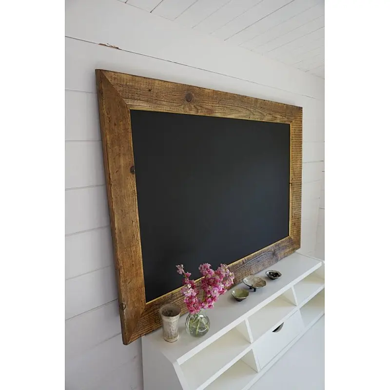 Stylish Chalkboard / Menu Board. Framed Blackboard with gold leaf trim