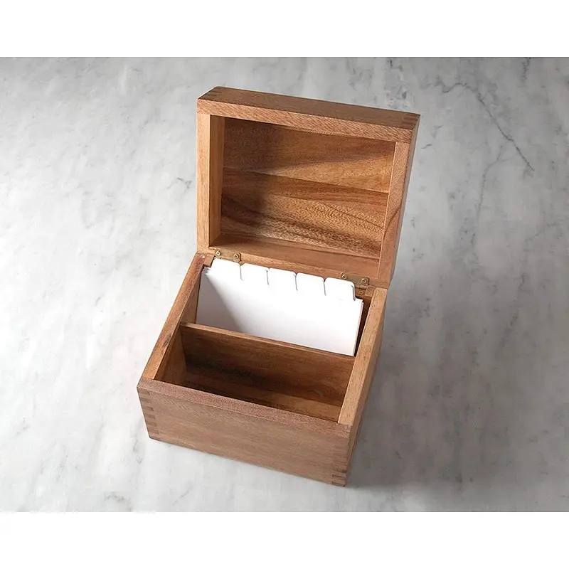 Saugatuck Wood Recipe Box  Pin Wood