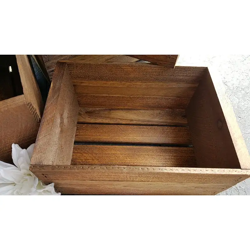 rustic flower box centerpiece  Wooden Crates  Rustic wedding wedding reception table Wooden Crates