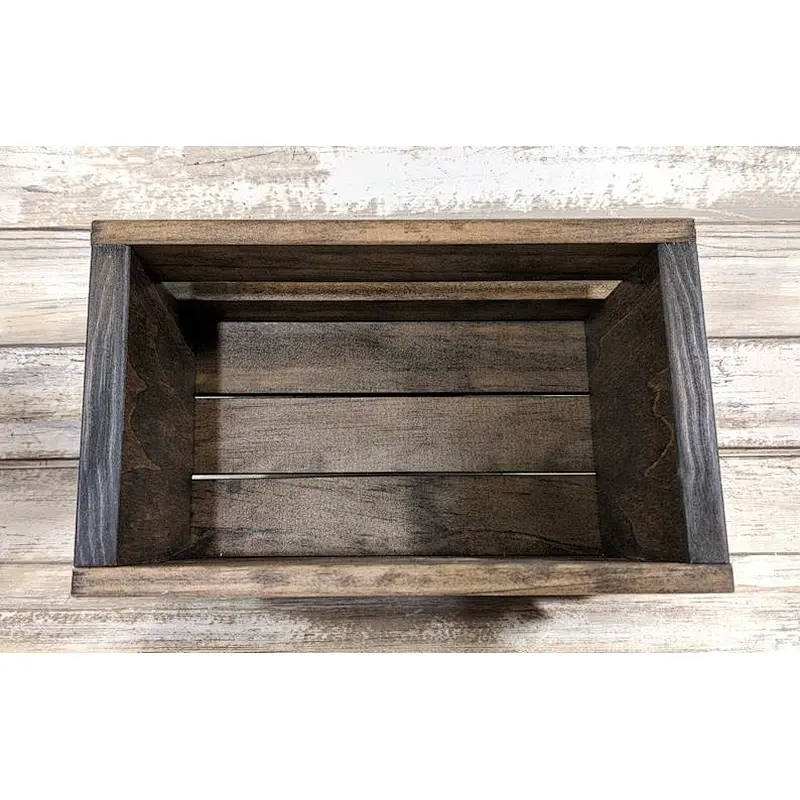 Rustic Vintage Stained Wooden Crate Box