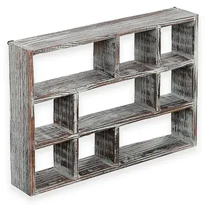 Rustic Wooden Wall Mountable Shadow Box Display Shelfmail holder  coat key rack wall shelf shelf mount wall bracket wood decord
