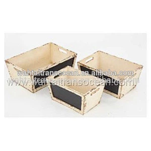 Rustic personalized customized decoration delicate practical wholesale Set Of 3 Cheap Wooden Packaging Gift Tools Crate Box2020