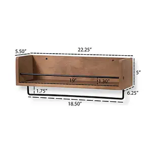 Rustic wood floating wall shelves wood shelves for the kitchen wall home decor wall shelf
