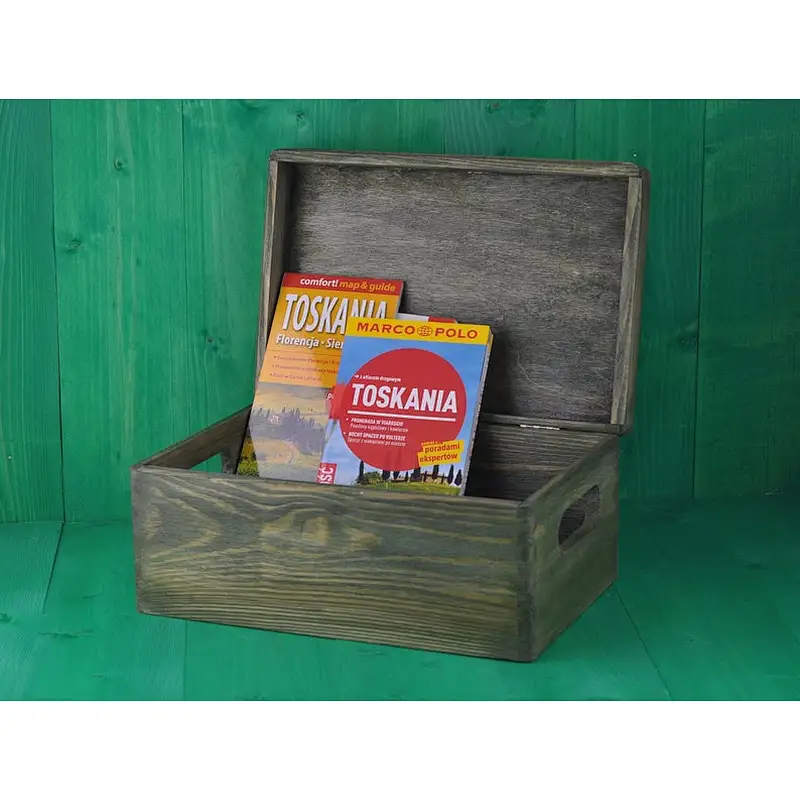 Green Wooden Box. Personalized and engraved box. Christmas gift box, Box for toys, Green Storage Box.
