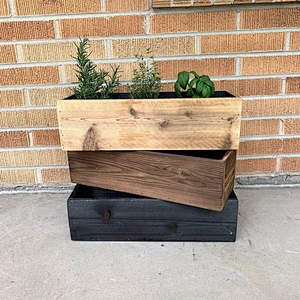 2020 Wood Planter Box Great for Succulent Cactus Herbs Wooden Gift Flower Pot Wooden Planter Box