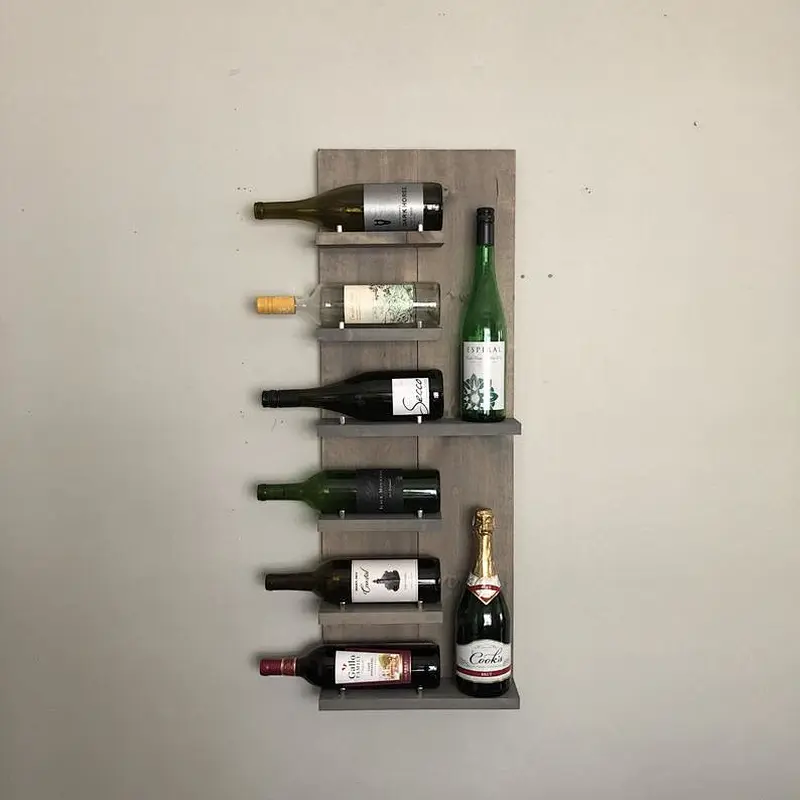 Wooden wine rack*Bottle Wine Display Storage Rack Free Standing Wine Display Shelf w/ Countertop
