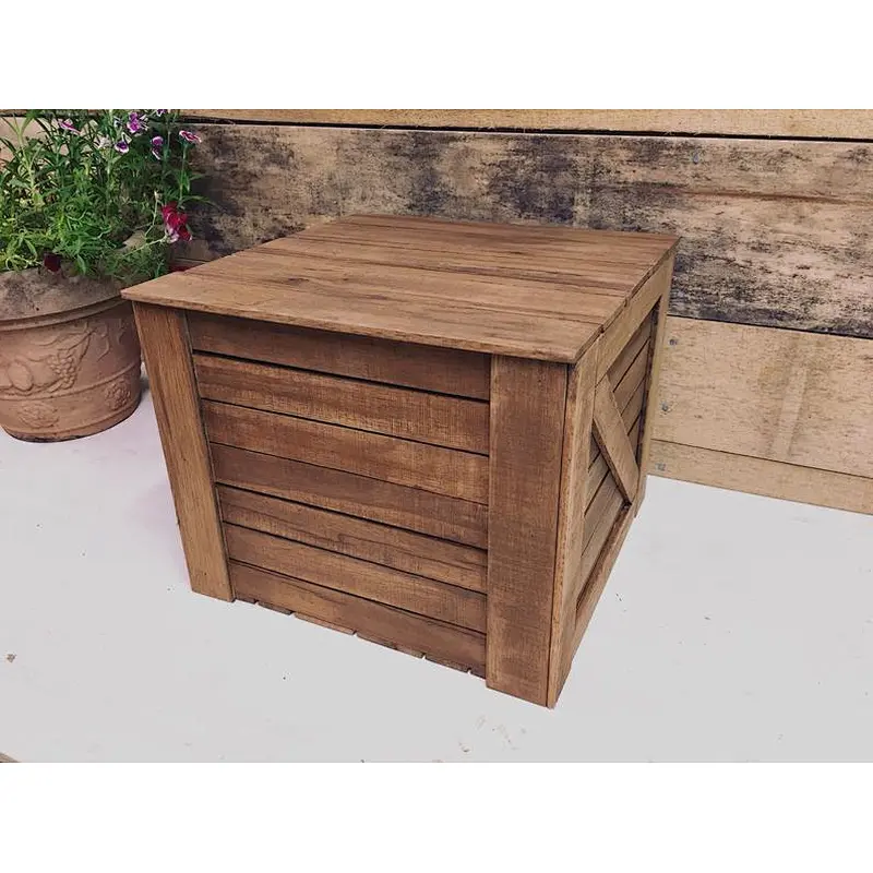 Rustic Wood Box Farm Crate with Lid for Storage,Shabby Chic Box,Vintage Style