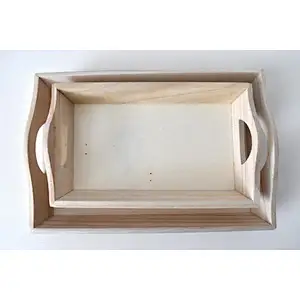 Set of 2 Small Wooden Trays Wedding Dessert Bar/Reception Table