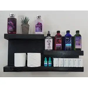 Shelf mount wall bracket wood decorative wall mount shelf set