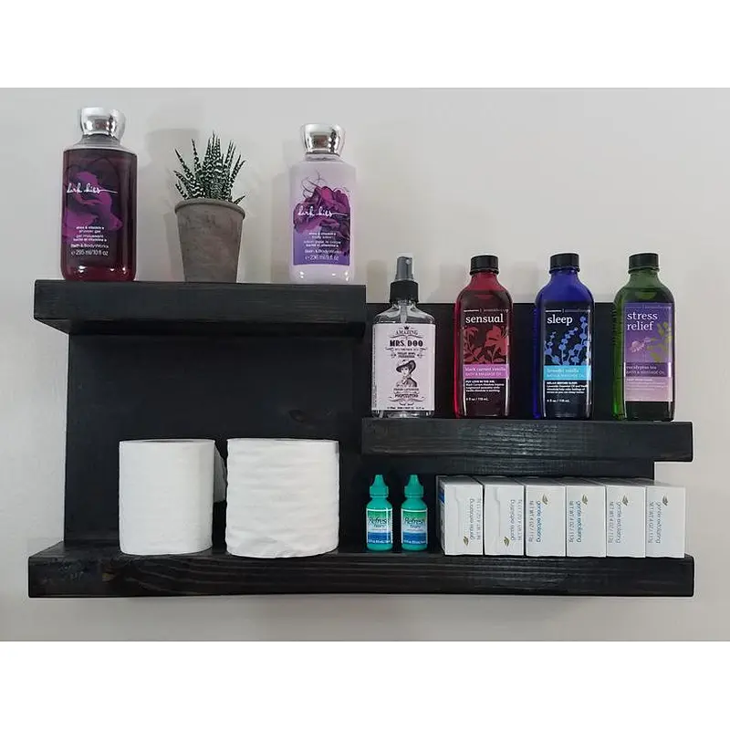 Shelf mount wall bracket wood decorative wall mount shelf set