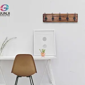 Country style coat hanger wall hanging coat hook, with 2 DIY decorative entrance coat hanger rack 2020