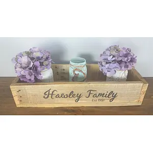 Rustic personalized customized bid cheaper Pallet Wood Box with Last Name Est Date Centerpiece Wood Box Mantel Wood Box crates