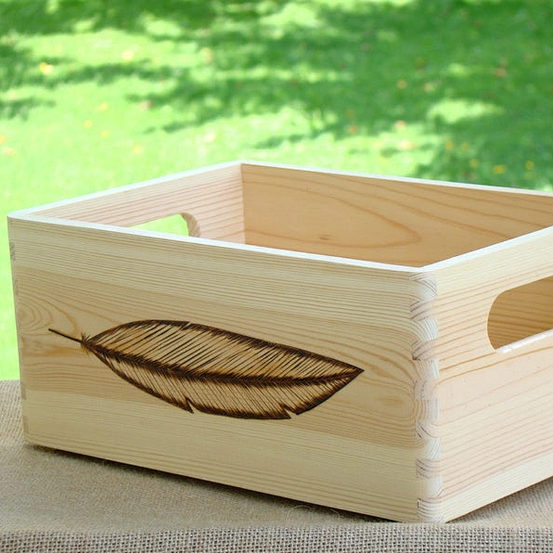 Wooden crate box wooden storage box wooden gift boxes