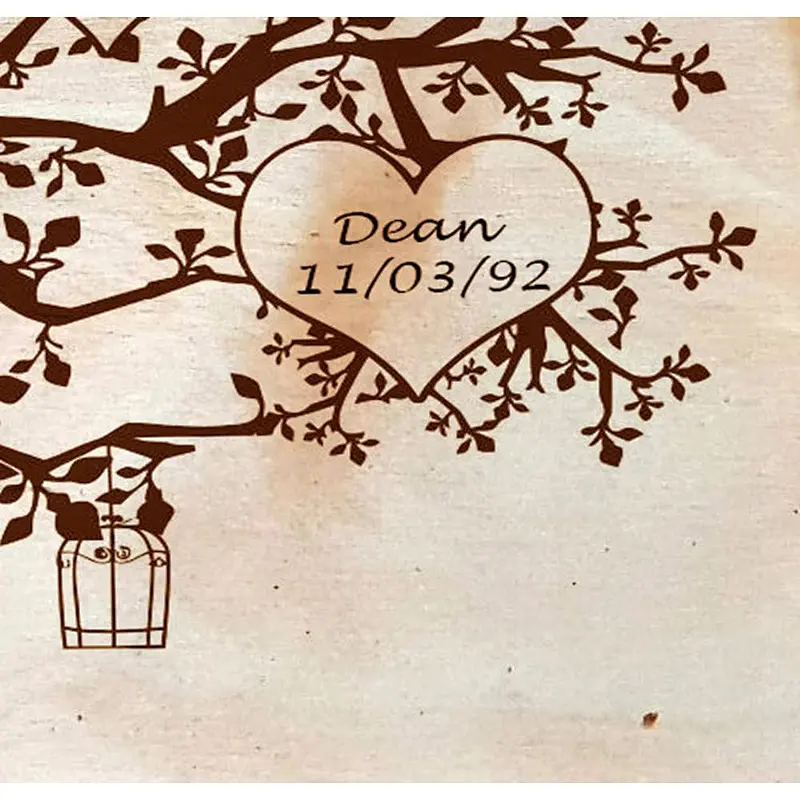 Personalised FAMILY TREE laser engraved tea tray mothers day  wedding trinket box small delicate box crates wood boxes farmhouse