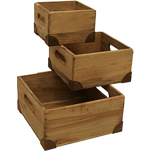 modern home decor Wood Decorative Crates/Boxes  Set of 3