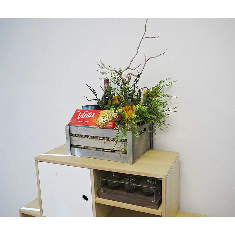 Rustic personalized customized cheaper Antique  tool Admired By Nature  Decorative Set of 3 Rectangle Storage wooden crates