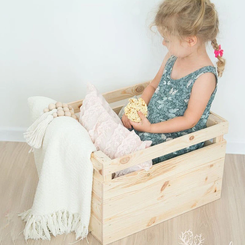 Rustic personalized customized home decoration Photography props toys  Reclaimed baby storage boxWooden Storage Boxes Crates