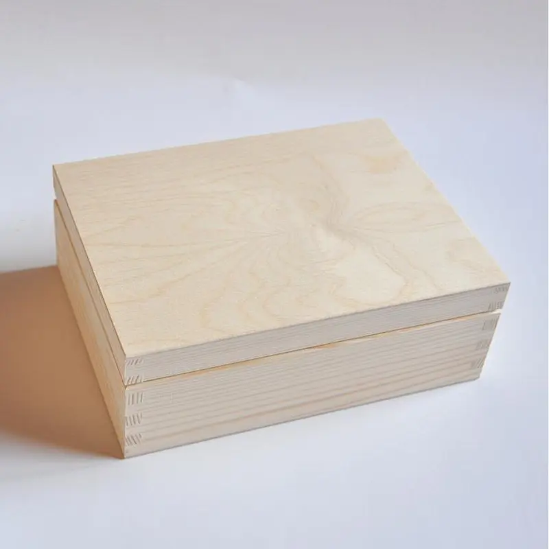 Custom wooden gift box small wooden  jewelry box handmade wooden box