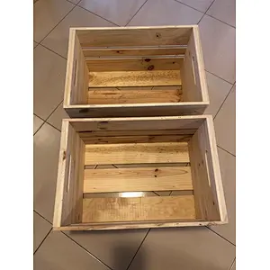 Rustic wholesale unfinished personalized customized big decoration  cheaper  retro style with handles storage   two wooden boxes