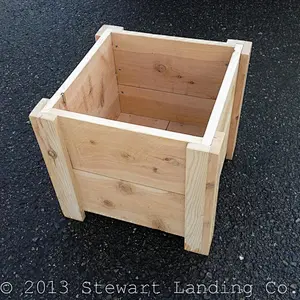Brown Wooden Planter BoxCedar Planter Box for your Organic Garden -