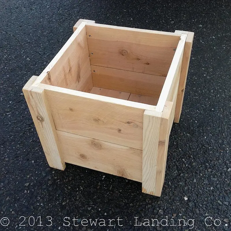 Brown Wooden Planter BoxCedar Planter Box for your Organic Garden -