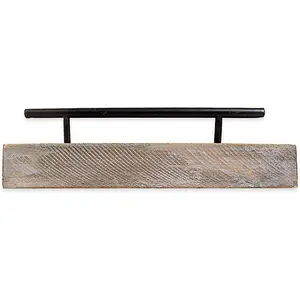 Wooden food tray with handle