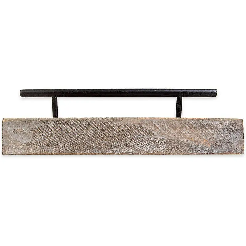 Wooden food tray with handle