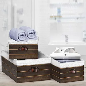 unfinished rank  Apple crate box tool Storage with ChalkboardHome Decor Wooden Crates with Linerand Display with Handles