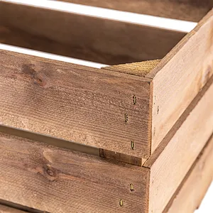 Large Rustic Wooden Vegetable Fruit Crate For Sale Wooden Fruit Box Wood storage box