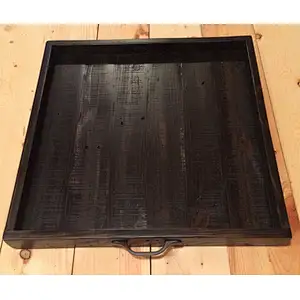 Small Wood Tray Farmhouse Decor Table Decor 23x23x4cm wood tray