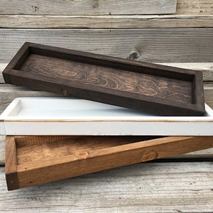 Wood tray, Bathroom Tray, Farmhouse-Decorative Coffee Table