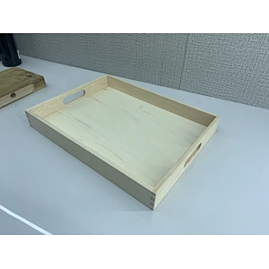Hot sale exhibition 2020  Natural Unfinished Wooden Serving Tray