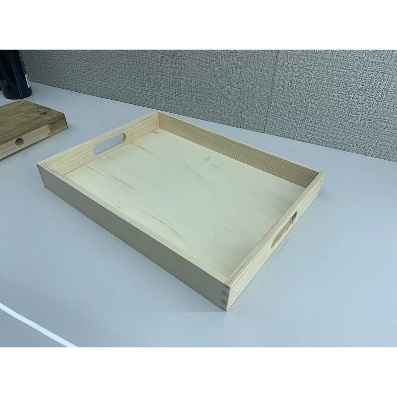 Hot sale exhibition 2020  Natural Unfinished Wooden Serving Tray