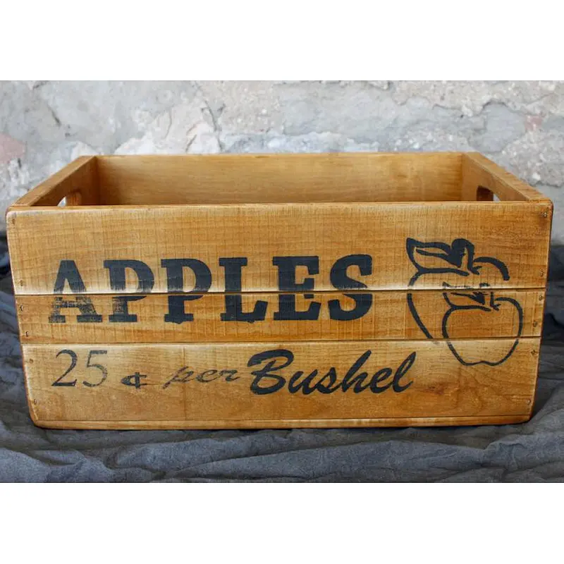Rustic Vintage  Crate Box For Apple Storage Box