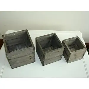 wooden box wedding centerpiece decor planter box