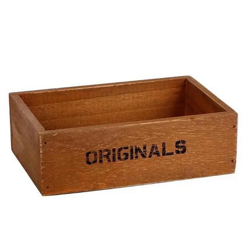 Rustic Antique Wooden Storage Box Vintage Crates Trugs Desktop Stationery Organizer Home