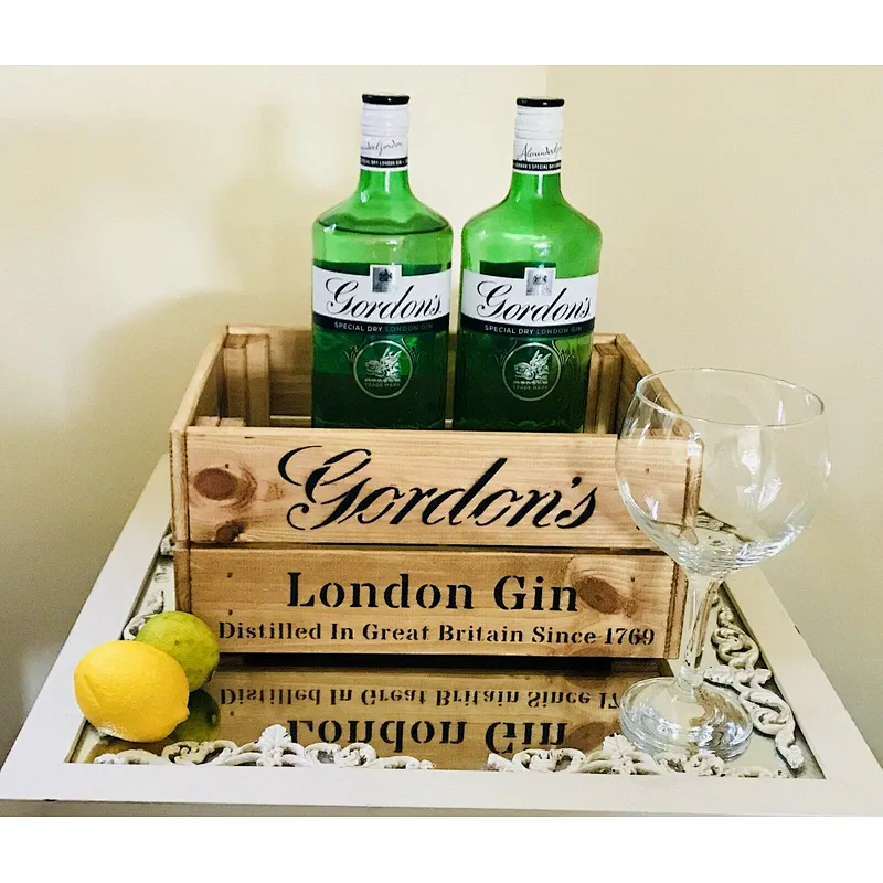 Hot Cheap Vintage Wooden Crate Bar Wooden Box Crate Gift Bar Sign Storage Wedding Party