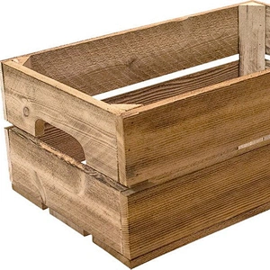 Shallow Wood Crate | Wall-Mount or Stackable  farmhouse decor