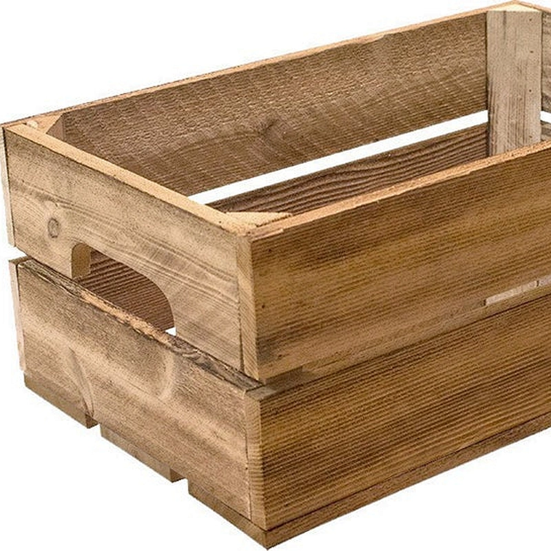 Shallow Wood Crate | Wall-Mount or Stackable  farmhouse decor