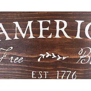 Rustic Patriotic Decor Painted On Wood
