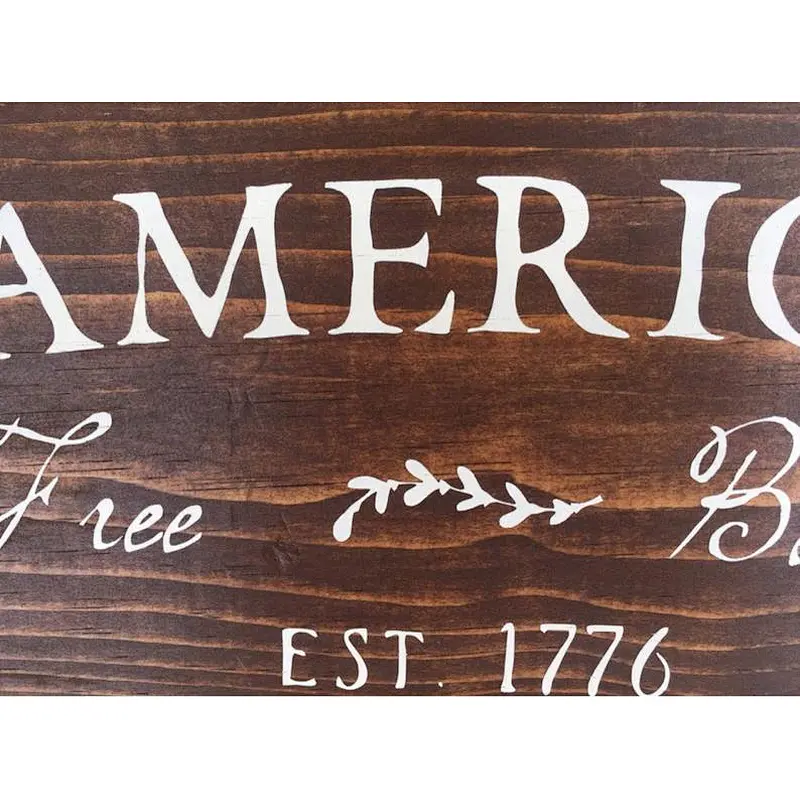Rustic Patriotic Decor Painted On Wood