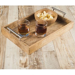 Rusticity Wooden Serving Tray for DiningWooden Trays and BoxesWooden Trays For DecorationWooden Tray With HandleStorage Tray
