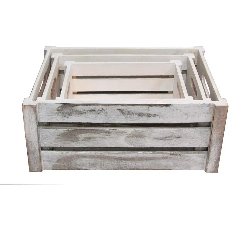 Wooden crate box shabby chic wooden crate wooden crates grey
