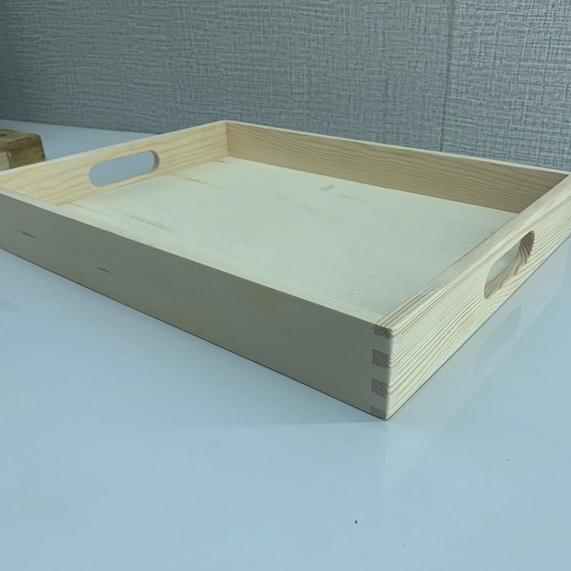 Hot sale exhibition 2020  Natural Unfinished Wooden Serving Tray