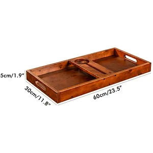ottoman tray   remote tray living room home decor TV wooden tray