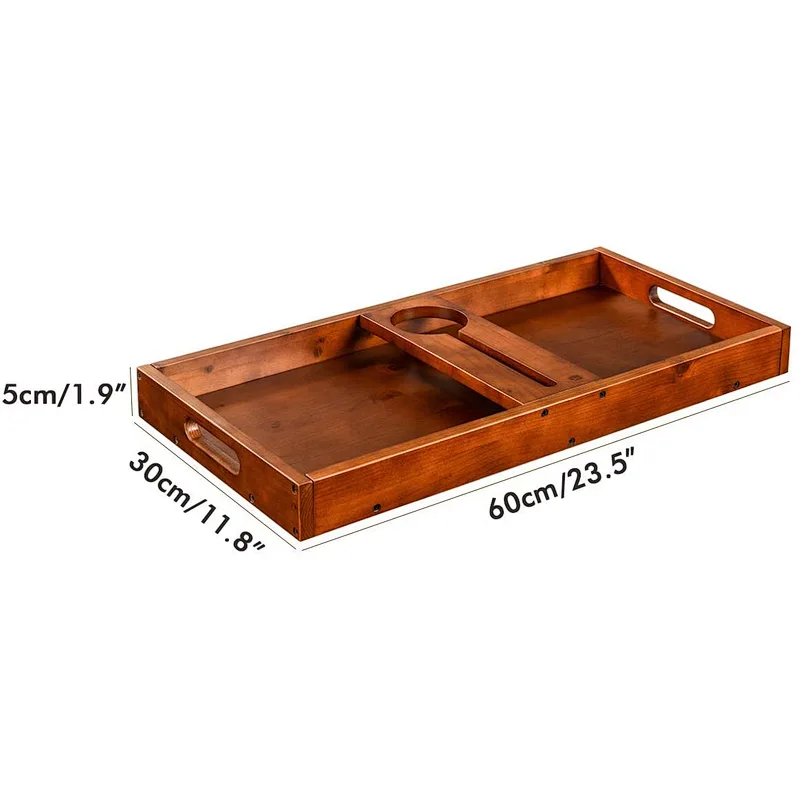 ottoman tray   remote tray living room home decor TV wooden tray