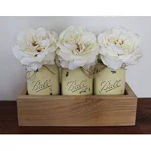 Storage Display Wooden Box  planter box wooden trays and boxes vintage box wood for planter flowers Mason jar