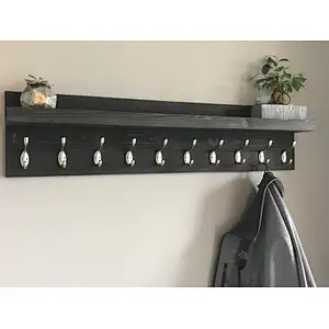 Wall mounted Entryway Coat Rack Shelf for wall mount corner shelves white wall shelf