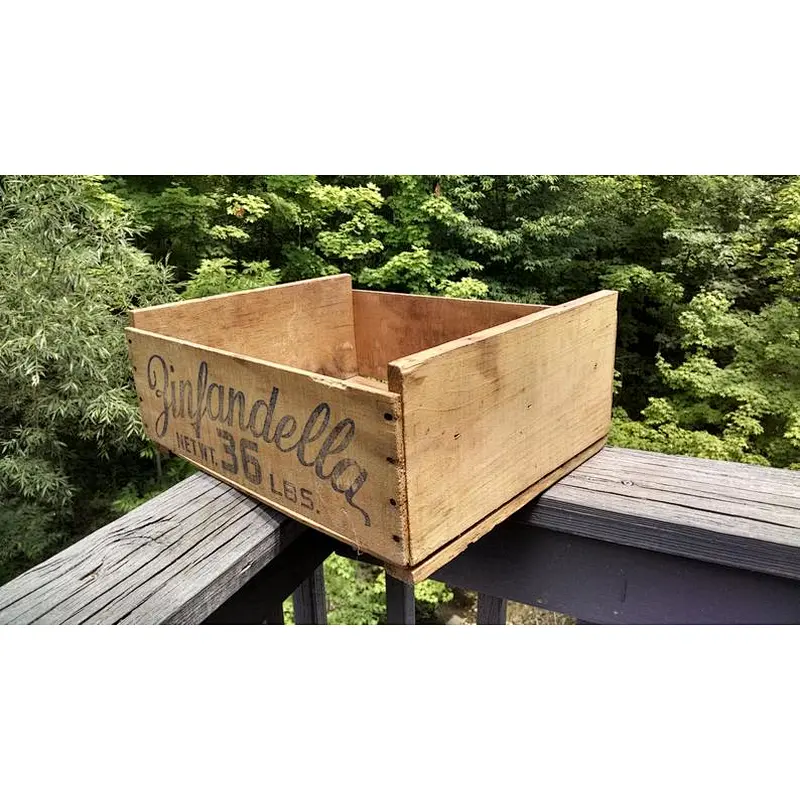 Vintage Wood Wine Crate /Rustic / Industrial / Wine Crate / Salvage